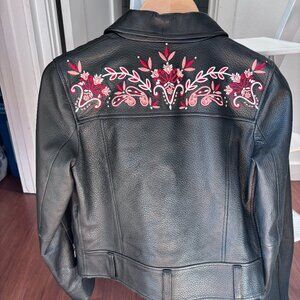 Rebecca Minkoff Embroidered Leather Jacket